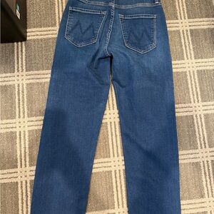 MOTHER Women's Straight Blue Jeans